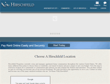 Tablet Screenshot of hirschfeldhomes.com